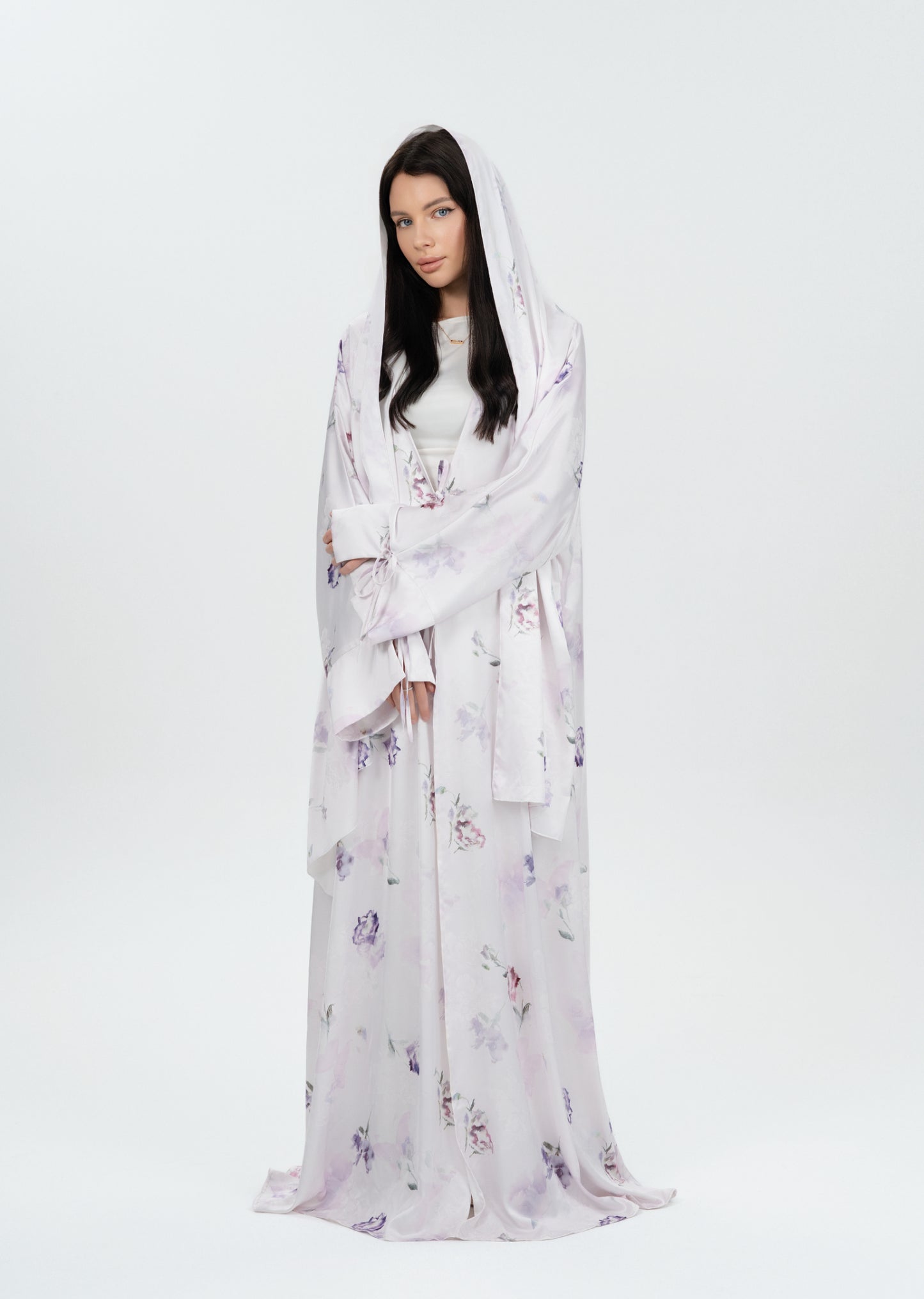 Abaya Satin Flowers